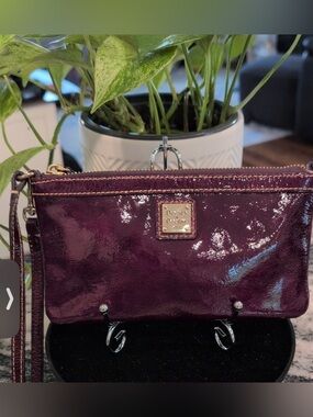 Dooney & Bourke Patent Leather Wristlet - Plum